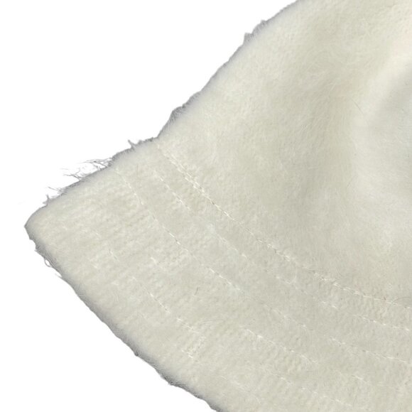 David & Young Angora Blend Bucket Hat Cream Soft Fuzzy Pull On One Size Fits All - Picture 5 of 9